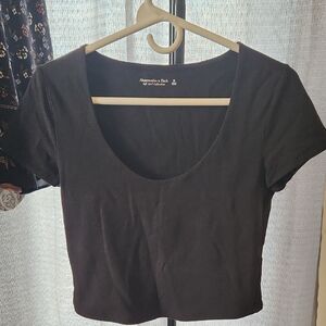 Abercrombie & Fitch Classic Black Crop Top